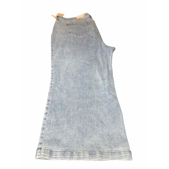 NYDJ Womens Teresa Wide Leg Ank Contour Skylar Light Wash Denim Jeans Size 26W - Picture 3 of 16